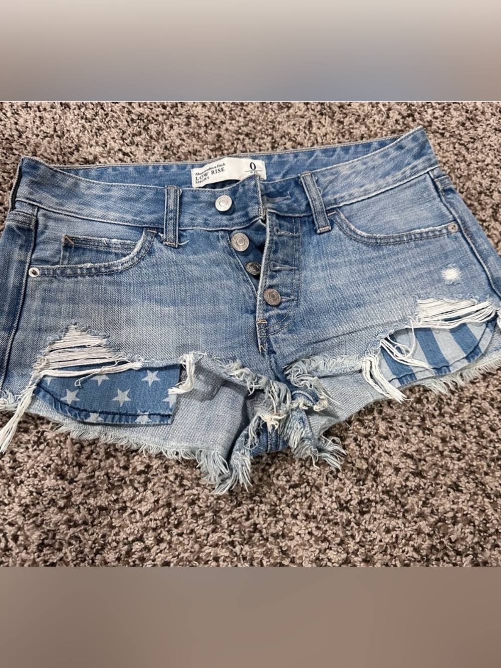 Abercrombie & Fitch Denim Low Rise Shorts